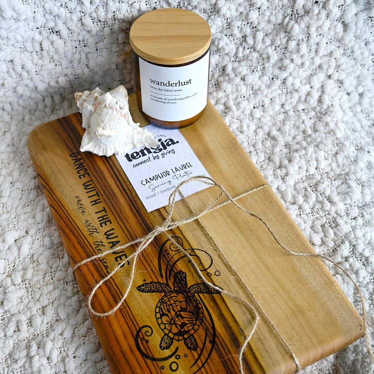 Resin Infused Camphor Laurel Chopping Board - TENGJA