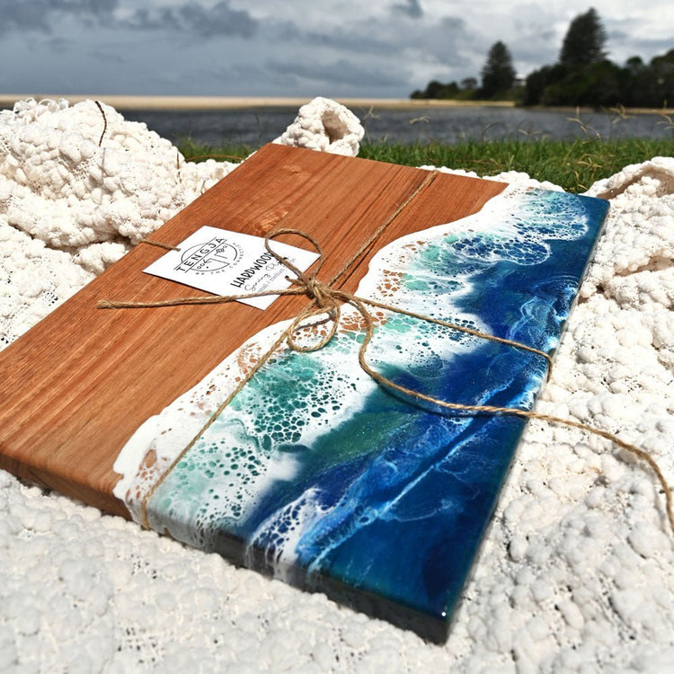 Resin Ocean Waves Serving Platter - TENGJA