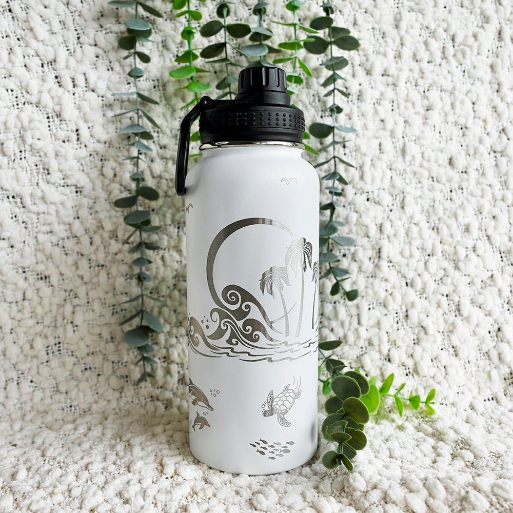 1L Insulated Water Bottle Full Wrap - DOLPHIN - TENGJA