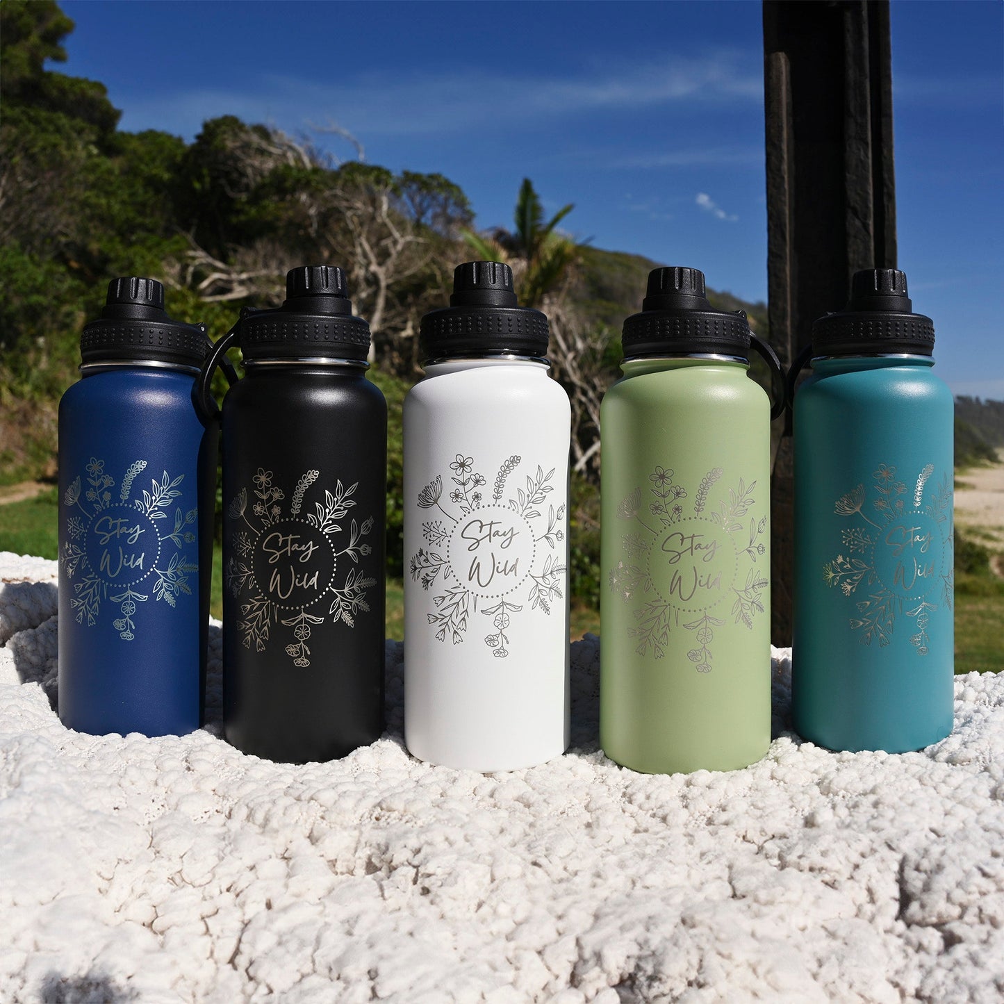 1L Water Bottle - STAY WILD - TENGJA