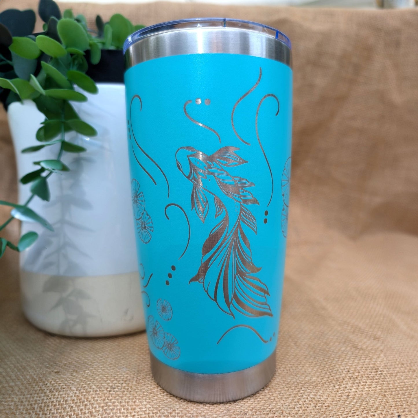 Insulated Coffee Cup 600mL Full Wrap KOI - TENGJA