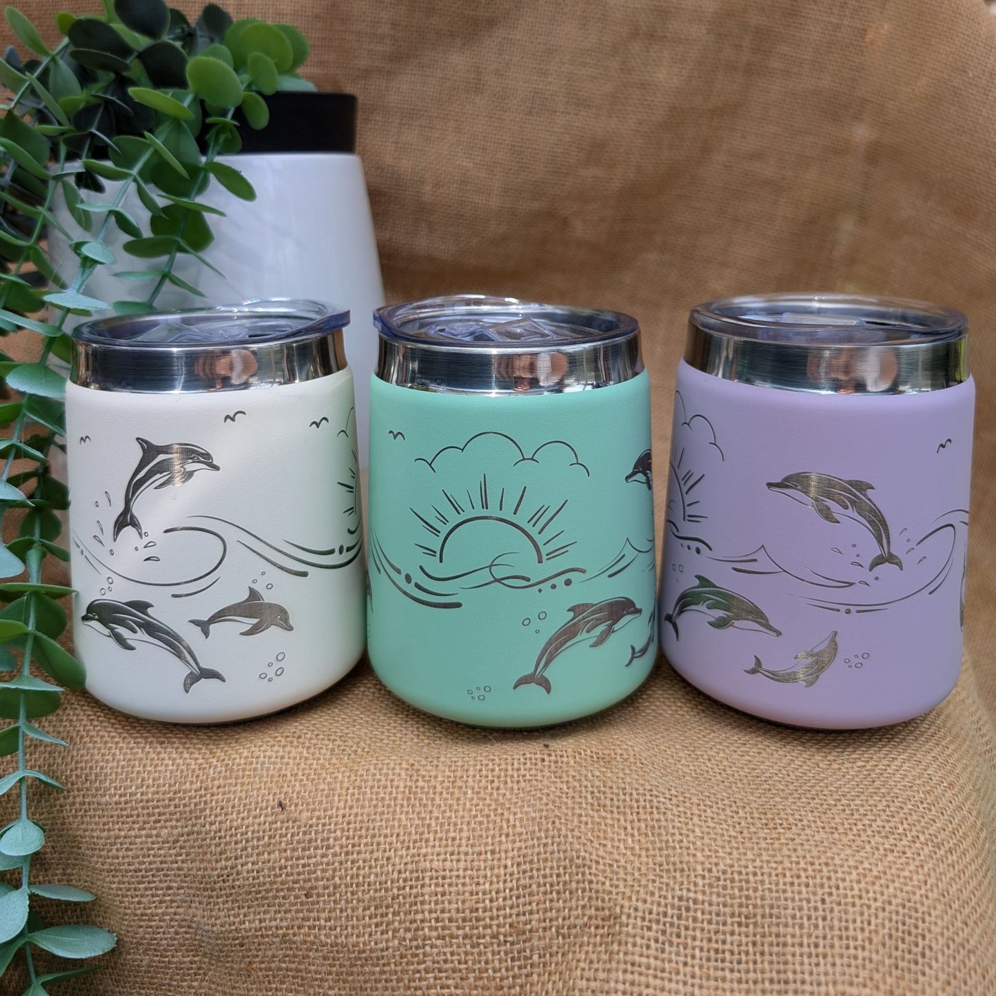 Travel Tumbler 350mL Full Wrap DOLPHIN - TENGJA