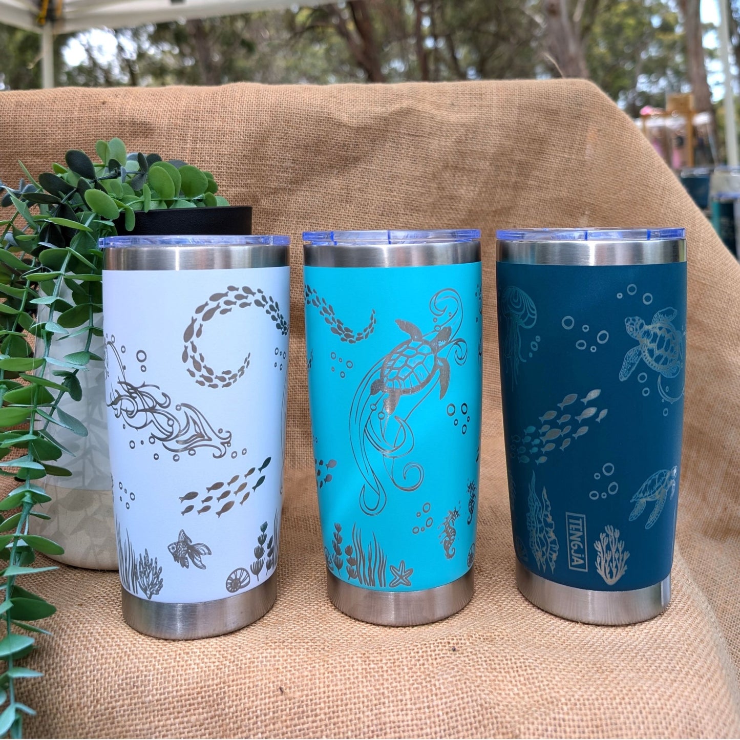 Travel Tumbler 600mL Full Wrap OCEAN - TENGJA