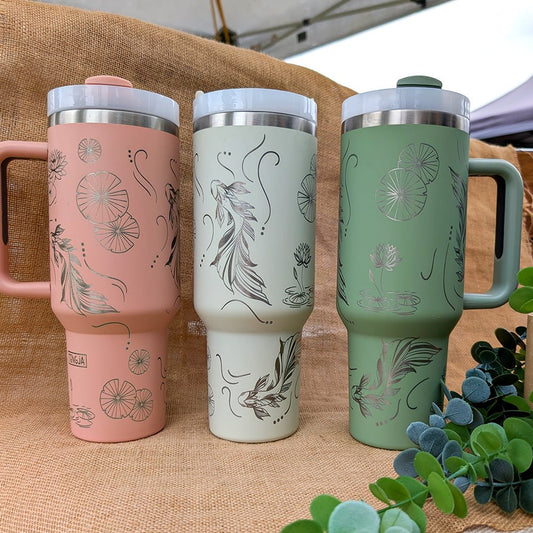 1.2L Refresher Tumbler Full Wrap KOI - TENGJA