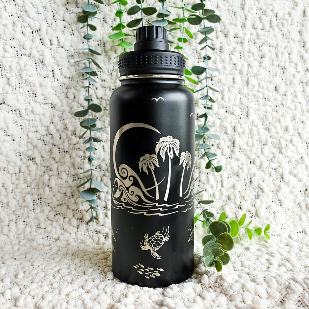 1L Insulated Water Bottle Full Wrap - DOLPHIN - TENGJA
