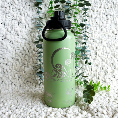 1L Insulated Water Bottle Full Wrap - DOLPHIN - TENGJA