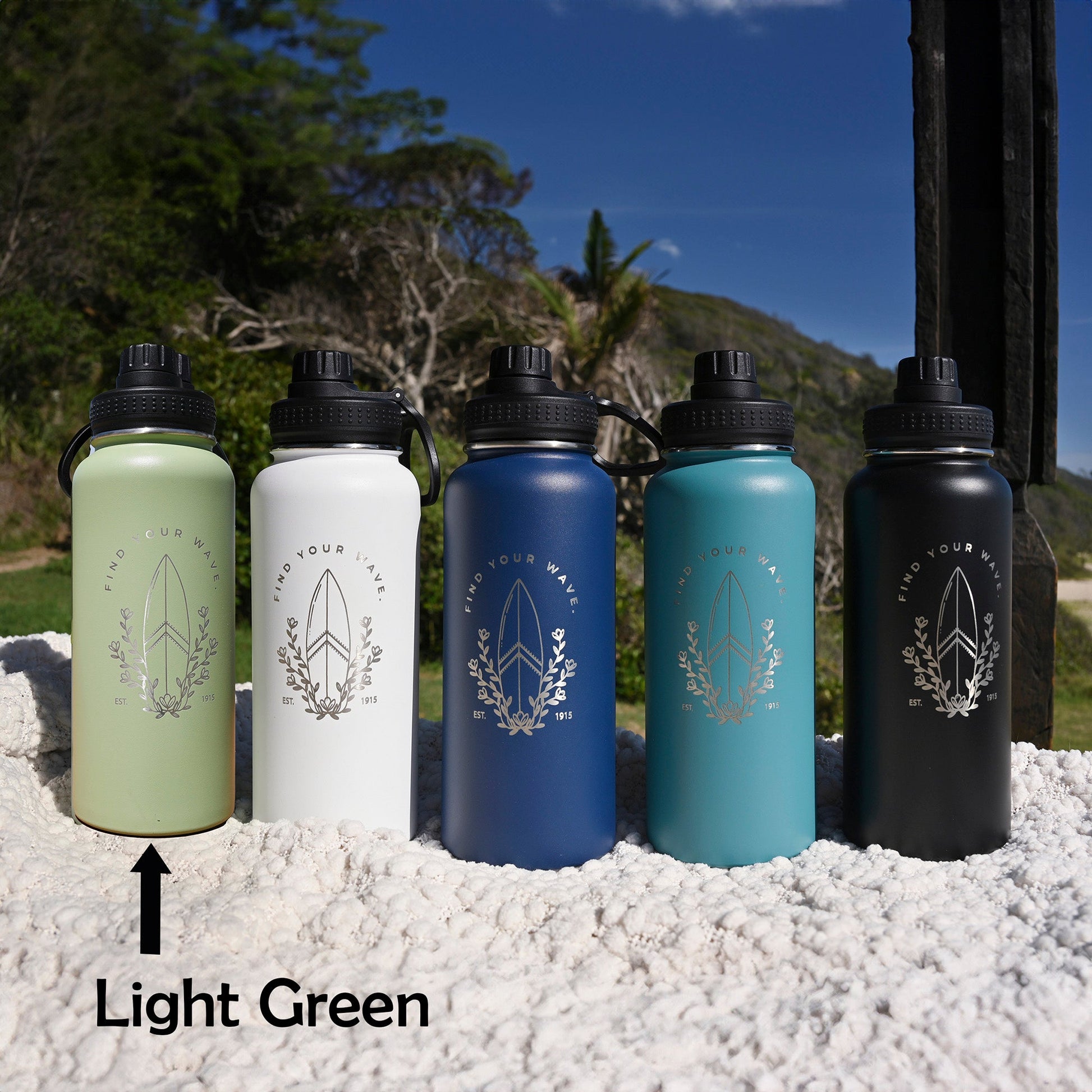 1L Water Bottle - FIND YOUR WAVE - TENGJA