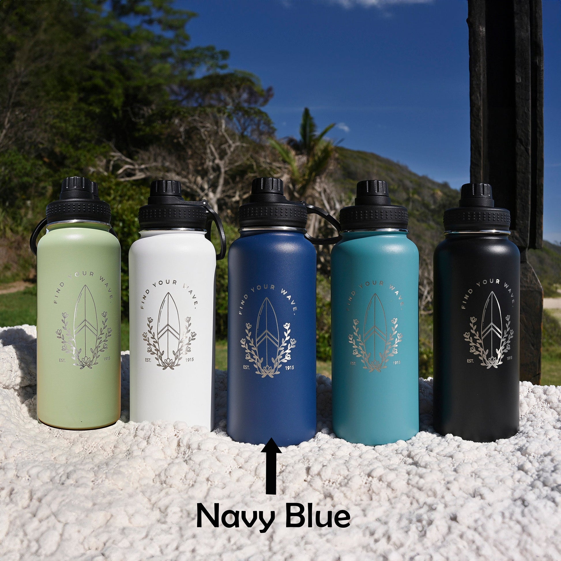 1L Water Bottle - FIND YOUR WAVE - TENGJA