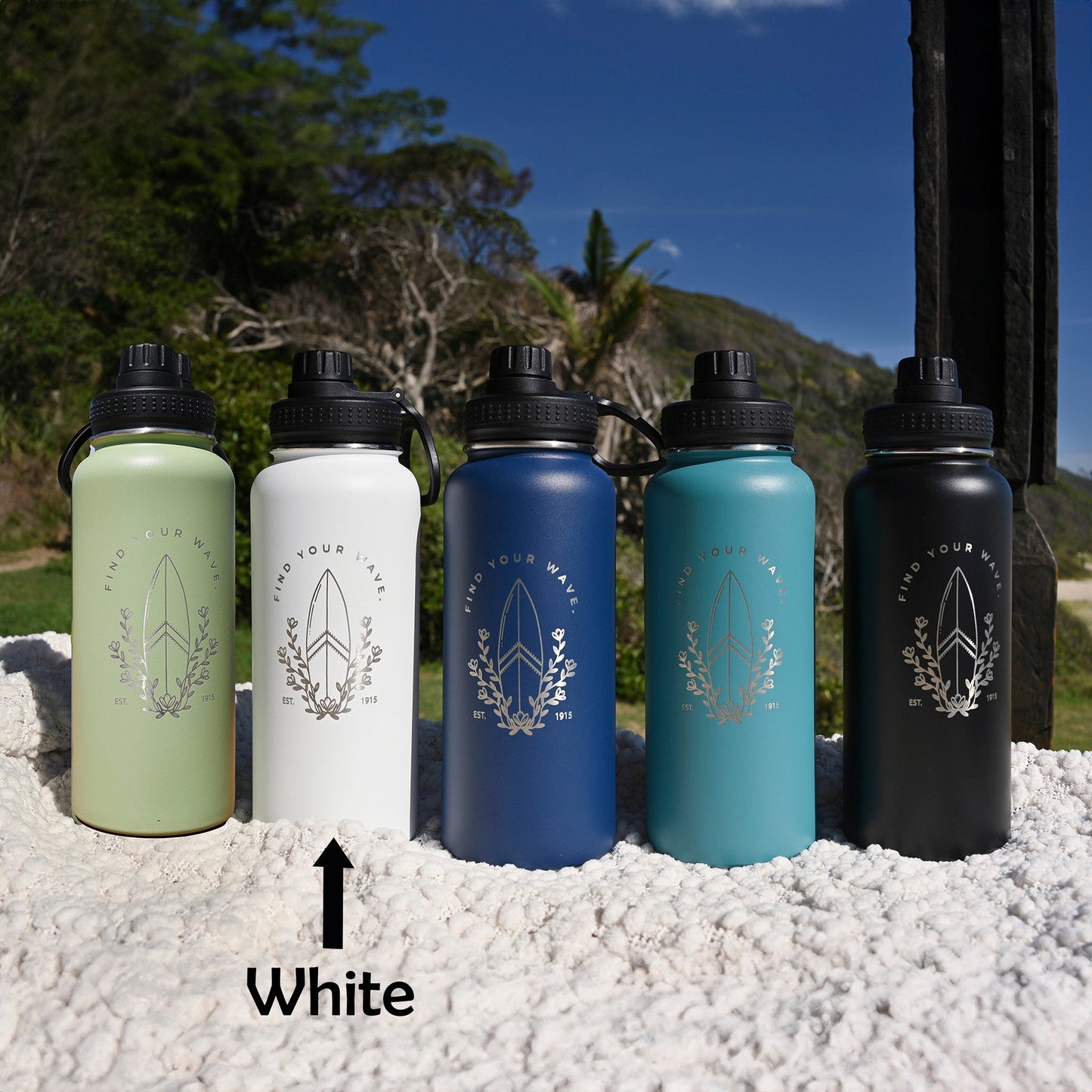 1L Water Bottle - FIND YOUR WAVE - TENGJA