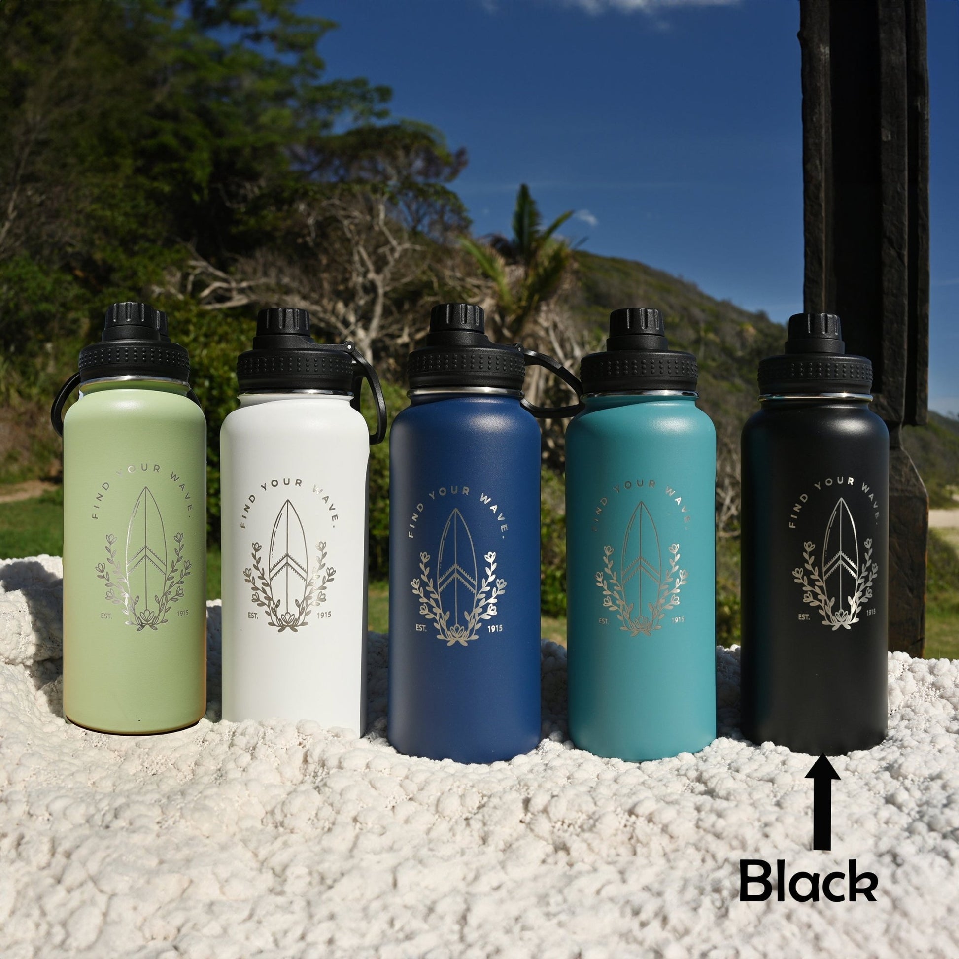 1L Water Bottle - FIND YOUR WAVE - TENGJA