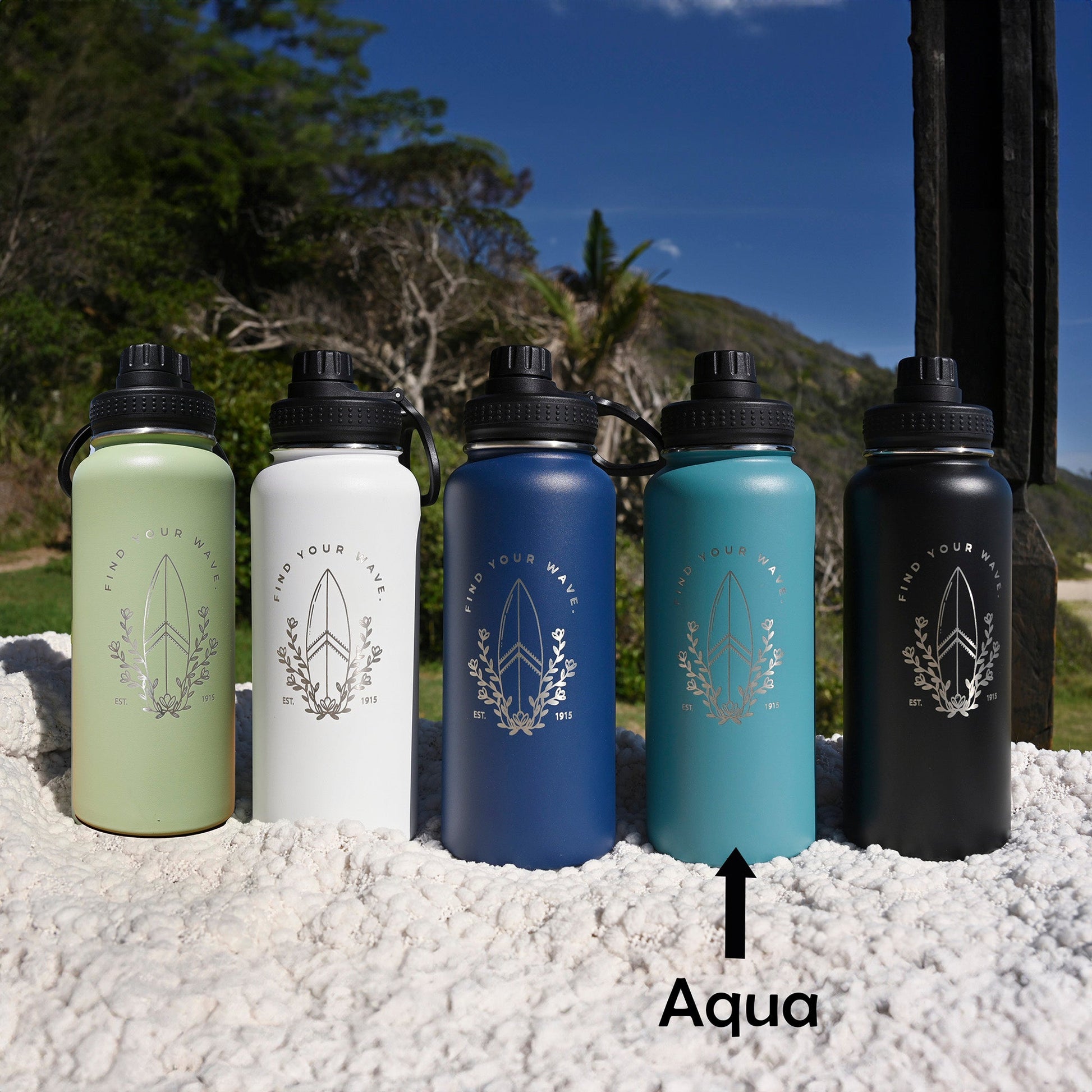 1L Water Bottle - FIND YOUR WAVE - TENGJA