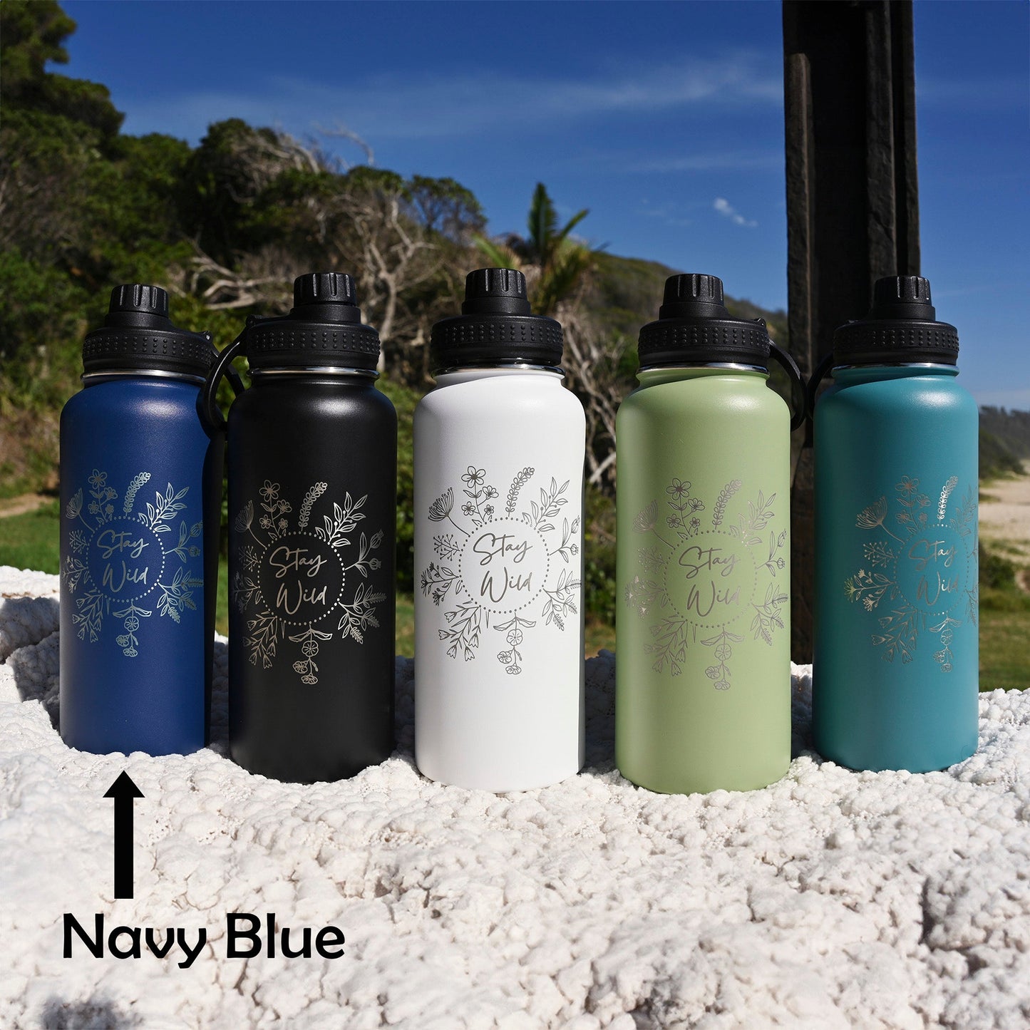 1L Water Bottle - STAY WILD - TENGJA