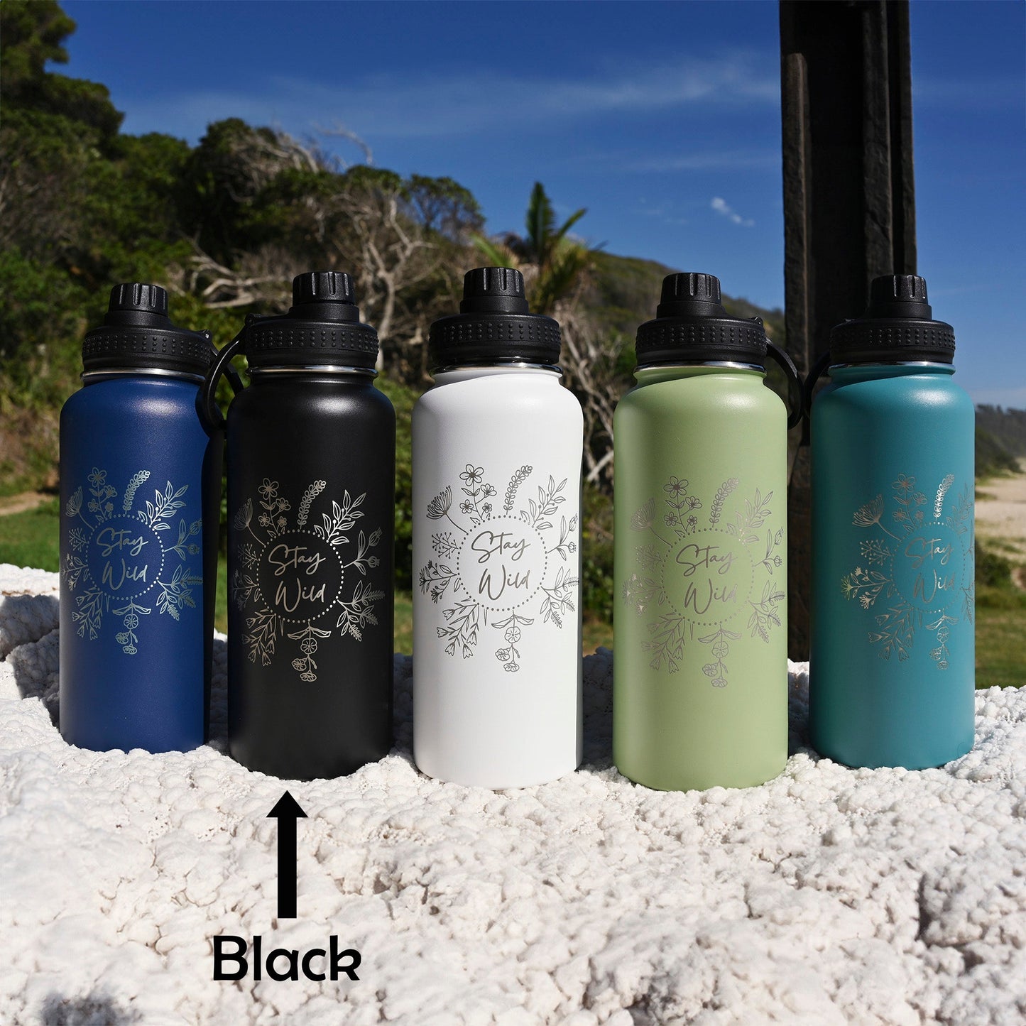 1L Water Bottle - STAY WILD - TENGJA
