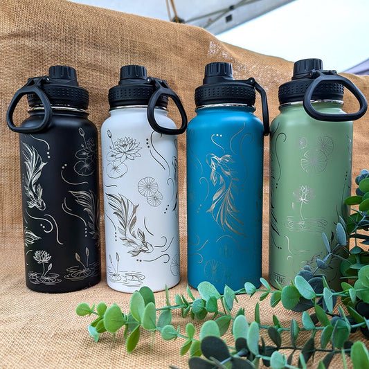 1LWater Bottle Full Wrap - KOI - TENGJA