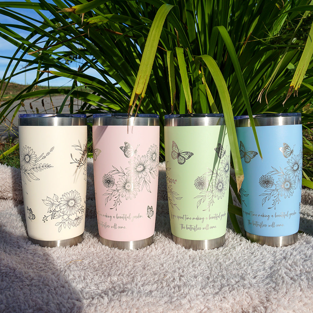 Insulated Coffee Cup 600mL Full Wrap FLORAL