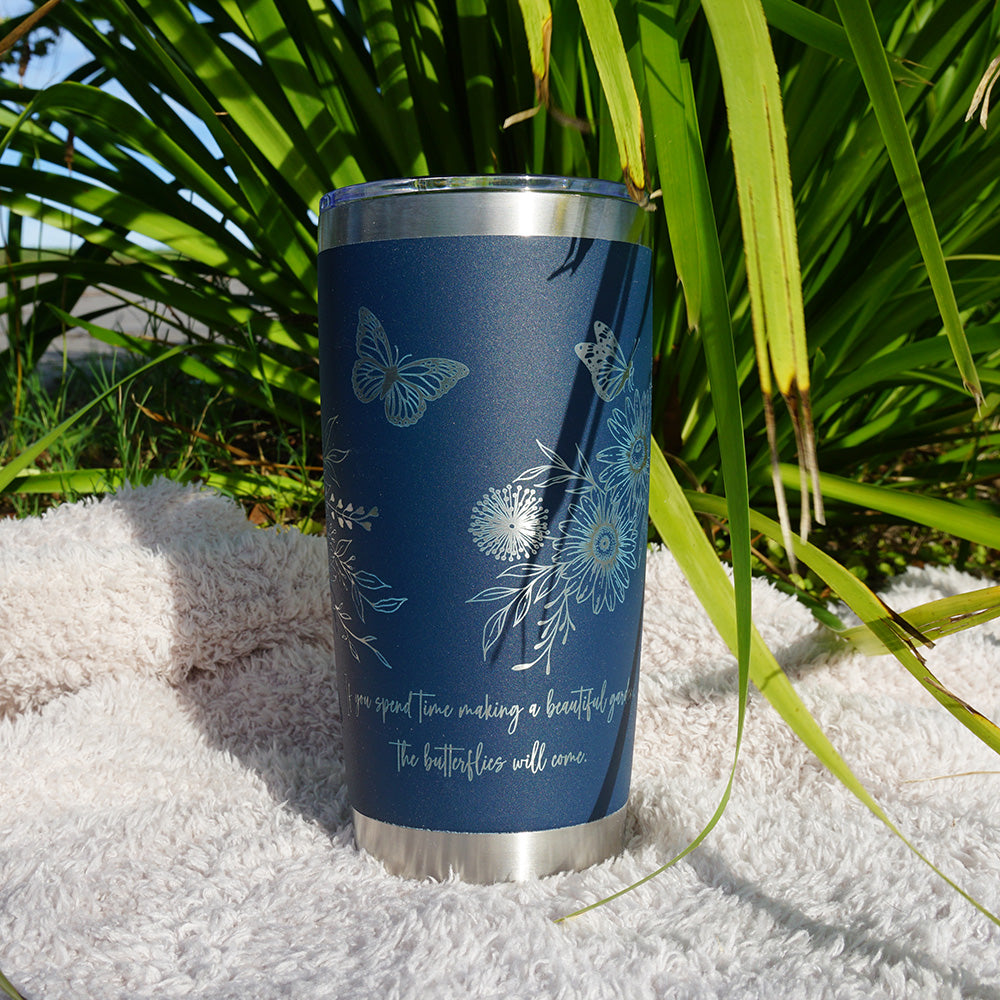 Insulated Coffee Cup 600mL Full Wrap FLORAL