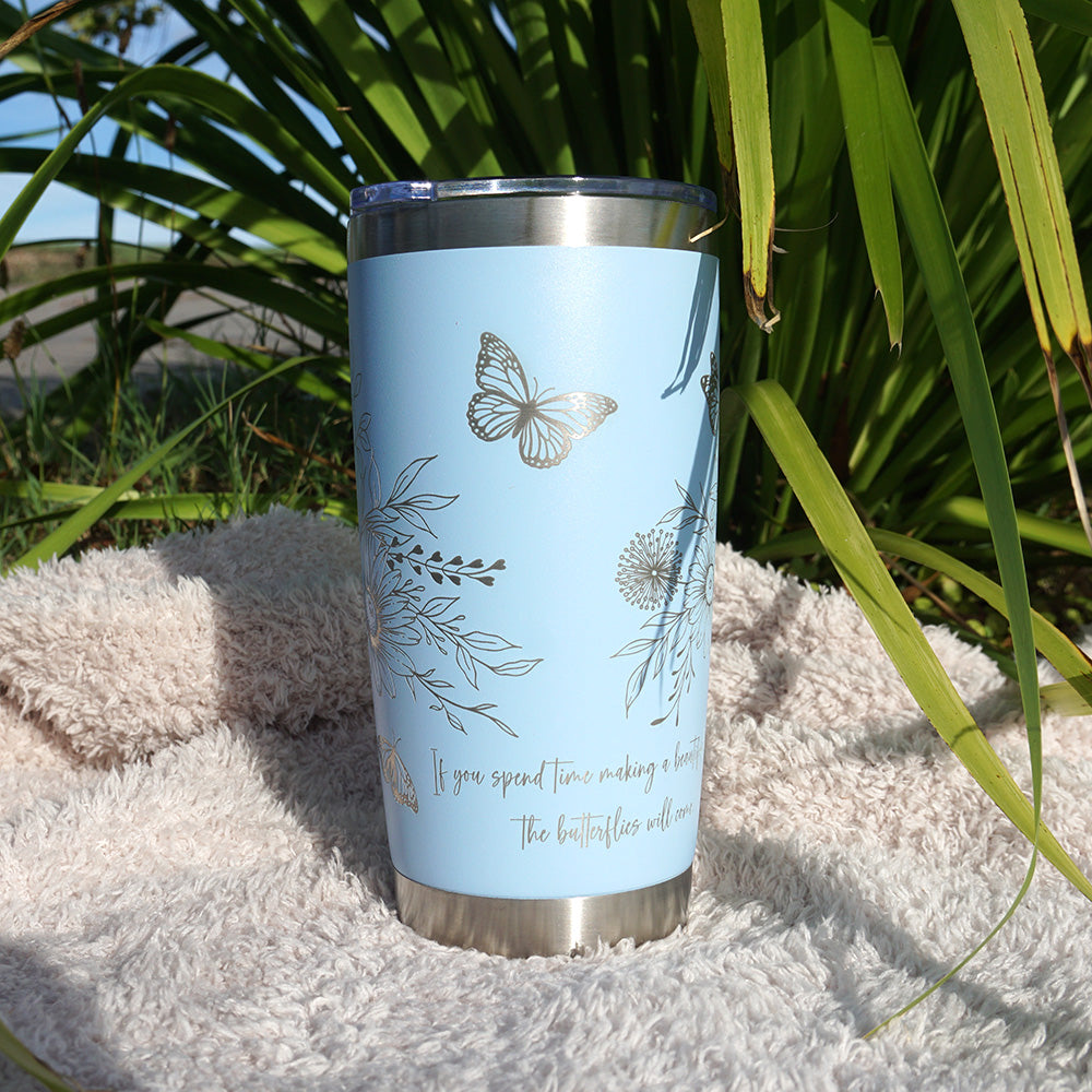 Insulated Coffee Cup 600mL Full Wrap FLORAL