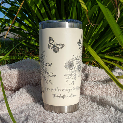 Insulated Coffee Cup 600mL Full Wrap FLORAL