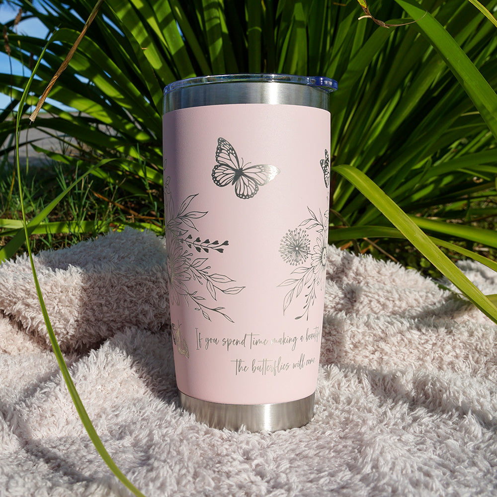 Insulated Coffee Cup 600mL Full Wrap FLORAL
