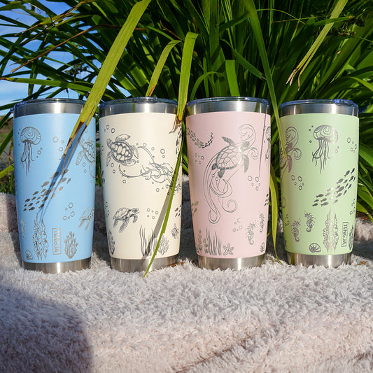 Insulated Coffee Cup 600mL Full Wrap OCEAN