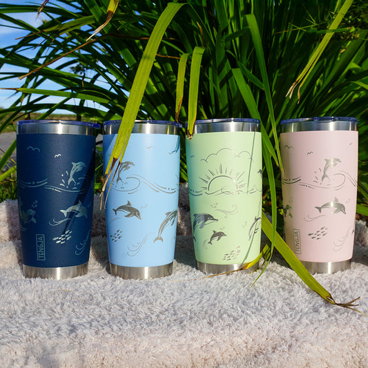 Insulated Coffee Cup 600mL Full Wrap DOLPHIN