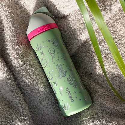 700ml Owala Style Water Bottle - Full Wrap - NEO SAGE - SALE