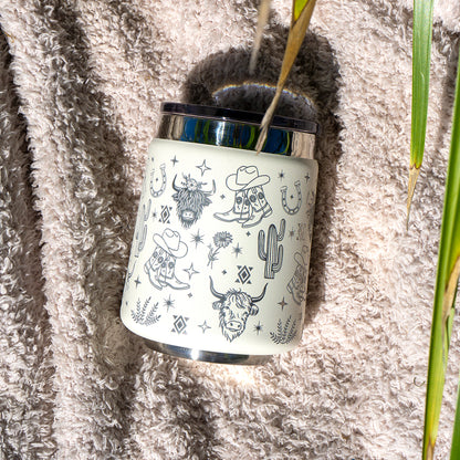 Insulated Wine Tumbler 350mL Full Wrap WESTERN/COWGIRL