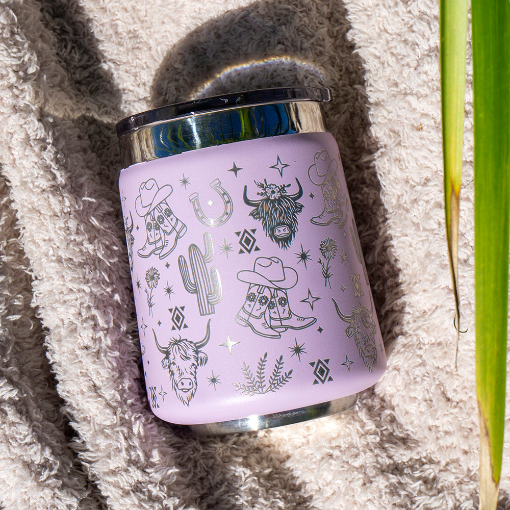 Insulated Wine Tumbler 350mL Full Wrap WESTERN/COWGIRL