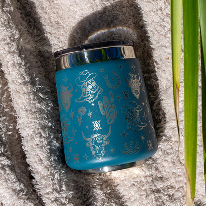 Insulated Wine Tumbler 350mL Full Wrap WESTERN/COWGIRL
