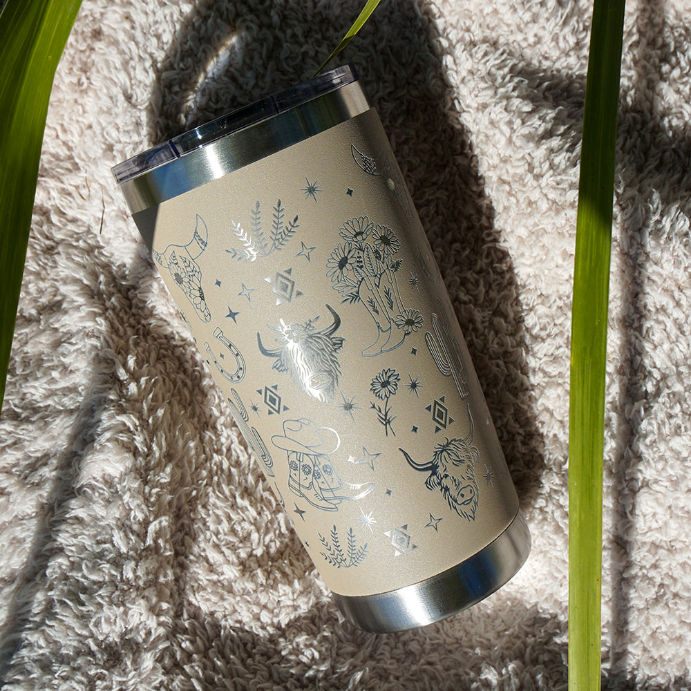 Insulated Coffee Cup 600mL Full Wrap WESTERN