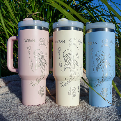 Refresher 1.2L Insulated Tumbler - Half Wrap WHALE SHARK
