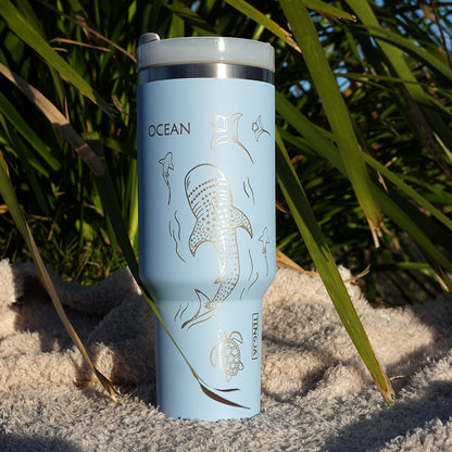 Refresher 1.2L Insulated Tumbler - Half Wrap WHALE SHARK