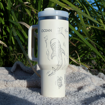 Refresher 1.2L Insulated Tumbler - Half Wrap WHALE SHARK