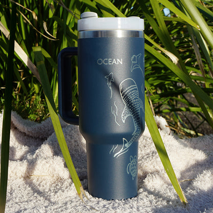 Refresher 1.2L Insulated Tumbler - Half Wrap WHALE SHARK