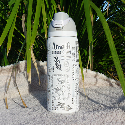 950ml Owala Style Water Bottle - Full Wrap - AMALFI