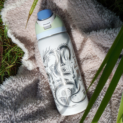 950ml Owala Style Water Bottle - Full Wrap - DRAGON
