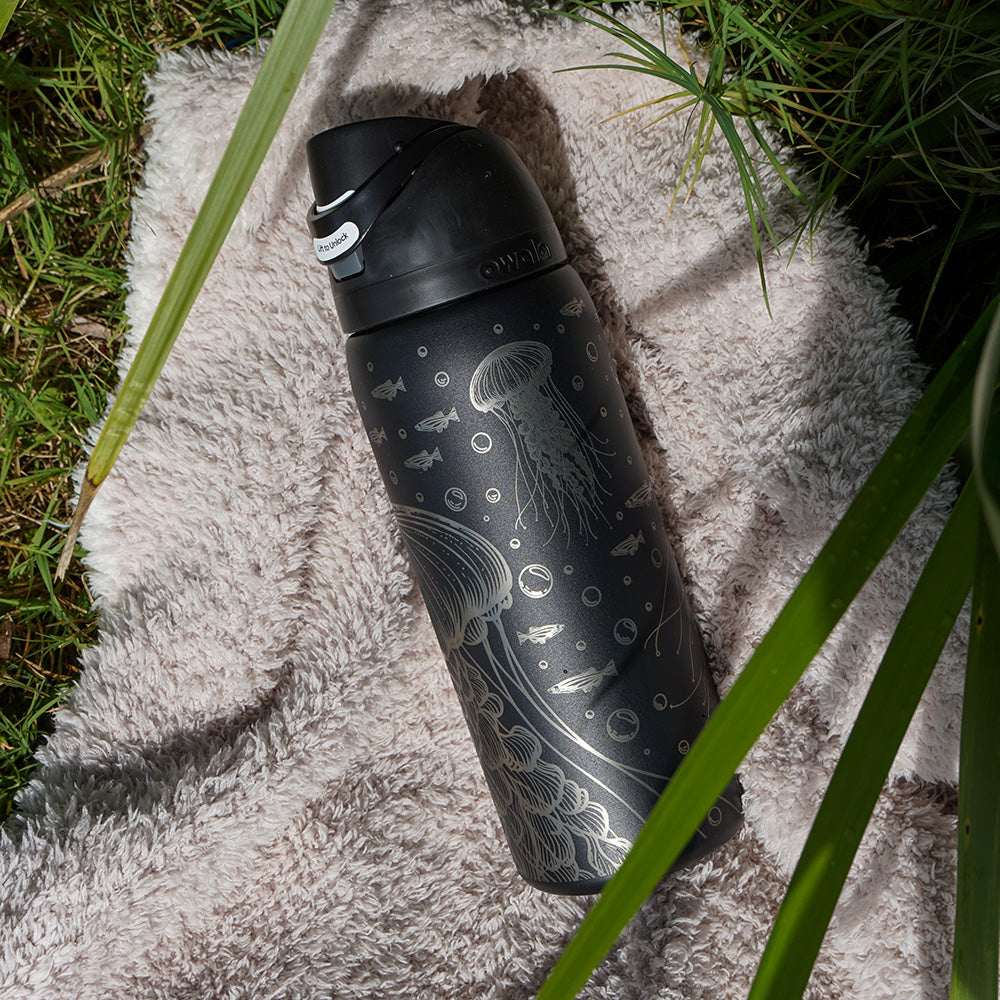 950ml Owala Style Water Bottle - Full Wrap - JELLYFISH