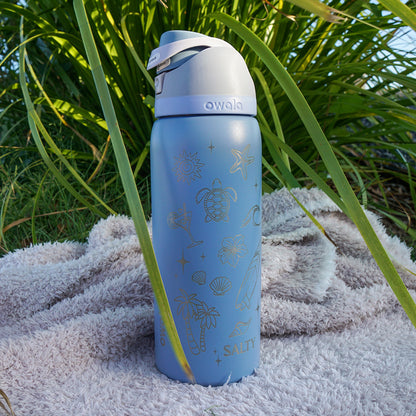 950ml Owala Style Water Bottle-Half Wrap-SALTY