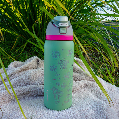 950ml Owala Style Water Bottle-Half Wrap-SALTY
