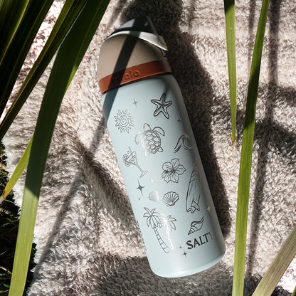 950ml Owala Style Water Bottle-Half Wrap-SALTY
