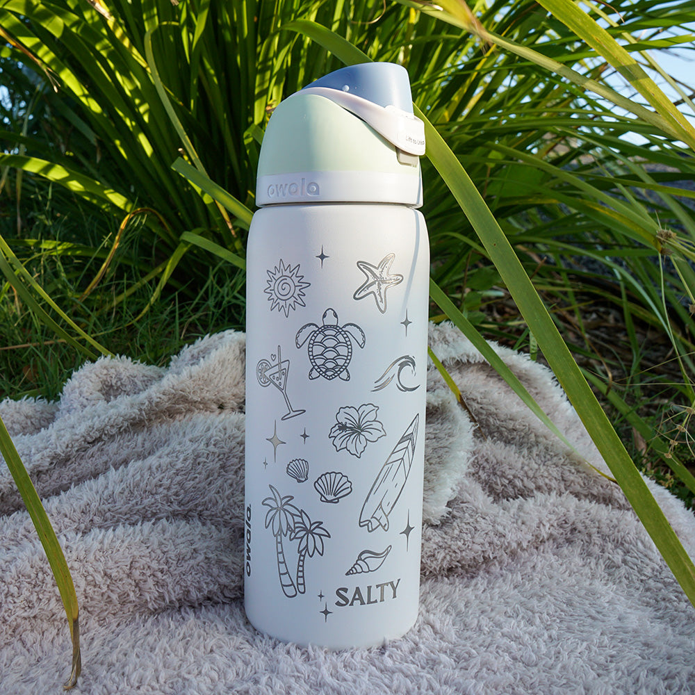 950ml Owala Style Water Bottle-Half Wrap-SALTY