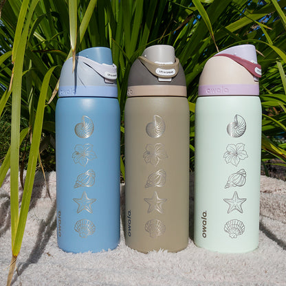 950ml Owala Style Water Bottle-Half Wrap-SEA SHELL