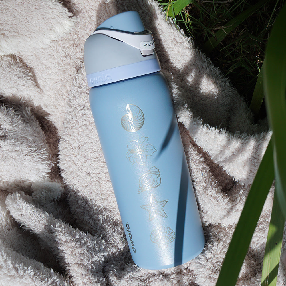950ml Owala Style Water Bottle-Half Wrap-SEA SHELL