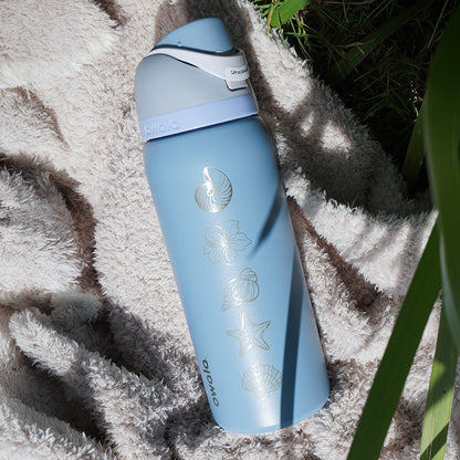 950ml Owala Style Water Bottle-Half Wrap-SEA SHELL