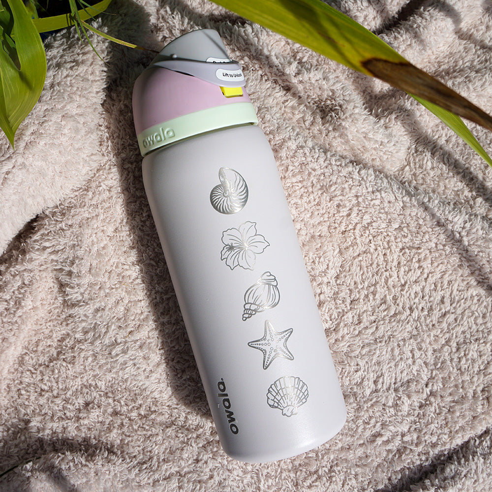 950ml Owala Style Water Bottle-Half Wrap-SEA SHELL