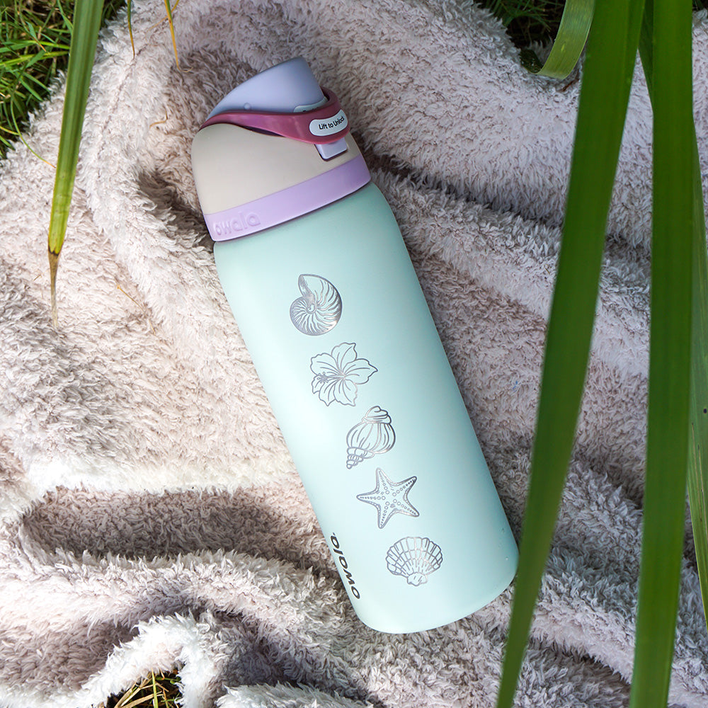 950ml Owala Style Water Bottle-Half Wrap-SEA SHELL