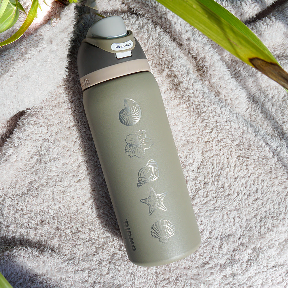 950ml Owala Style Water Bottle-Half Wrap-SEA SHELL