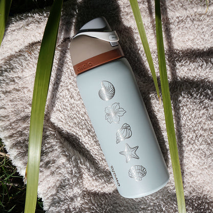 950ml Owala Style Water Bottle-Half Wrap-SEA SHELL