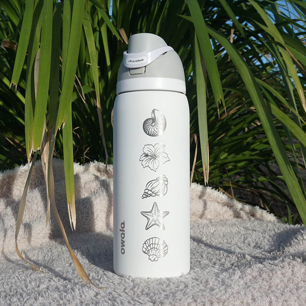 950ml Owala Style Water Bottle-Half Wrap-SEA SHELL