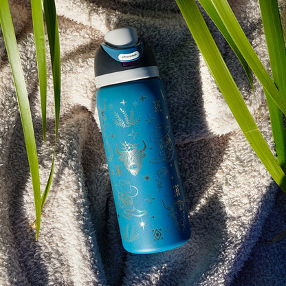 1L Owala Style Water Bottle-Western/Cowgirl-Laser Engraved-Full Wrap